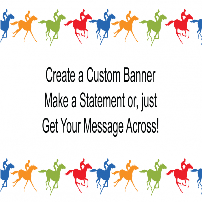 Horse Racing Custom Banner - 24 x 48