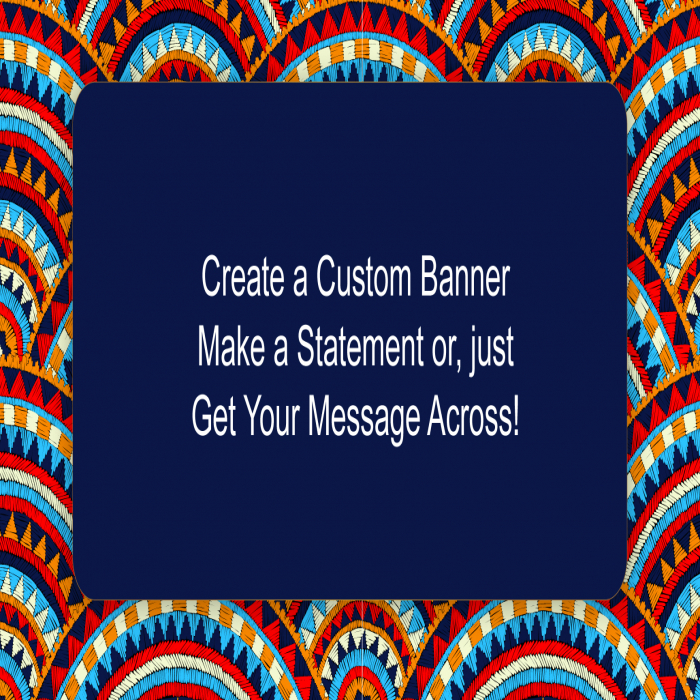Aztec Scallops Custom Banner - 18 x 36 Aztec Scallops Custom Banner - 18 x 36