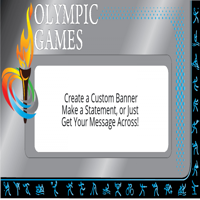 Olympic Blue Banner - 12 x 24