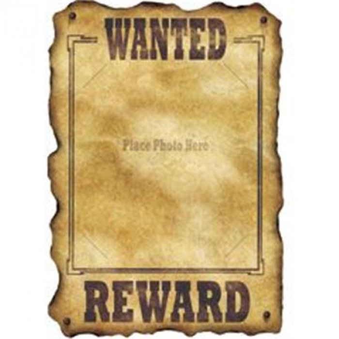 Wanted Reward Photo Holder