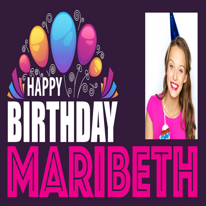 Purple Birthday Custom Photo Banner - 36 x 72