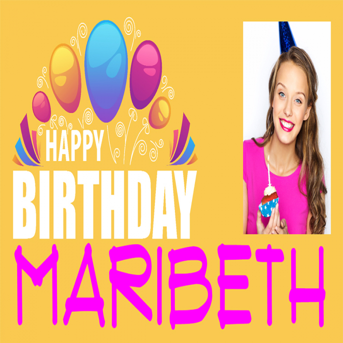 Yellow Birthday Custom Photo Banner - 18 x 36