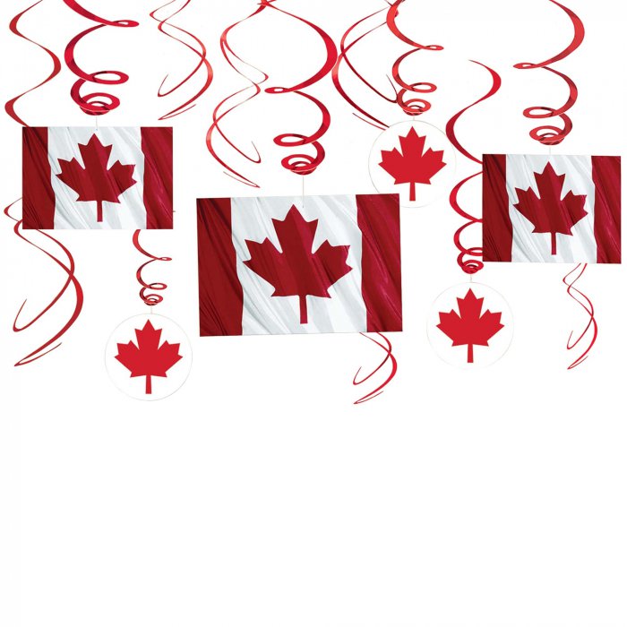 Canada Day Swirl Decorations