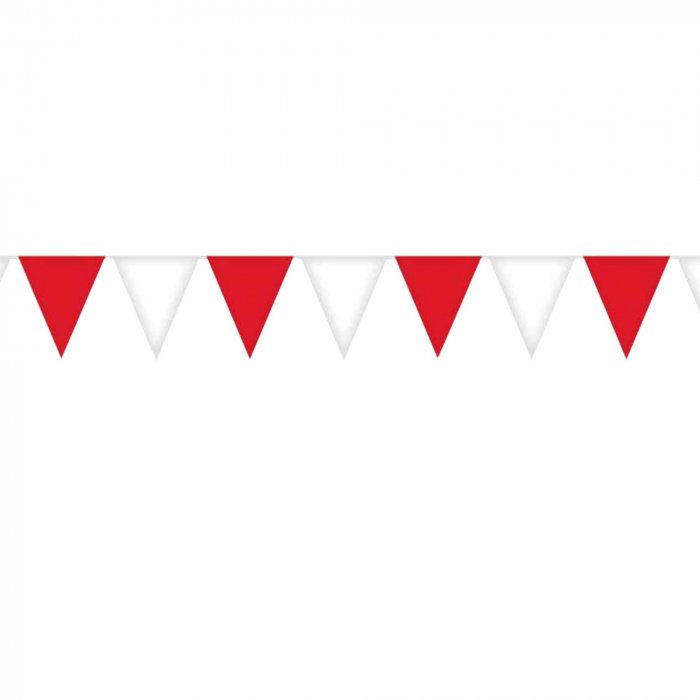 Red and White Pennant Banner
