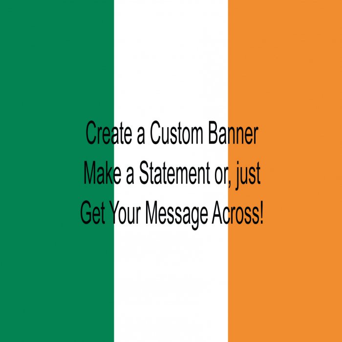 Irish Flag Custom Banner - 12 x 24