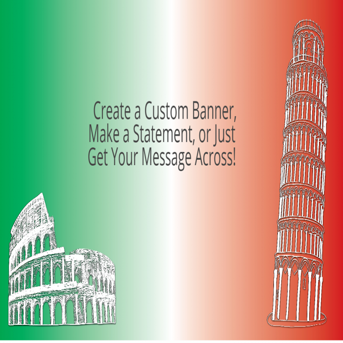 Italia Banner - 12 x 24
