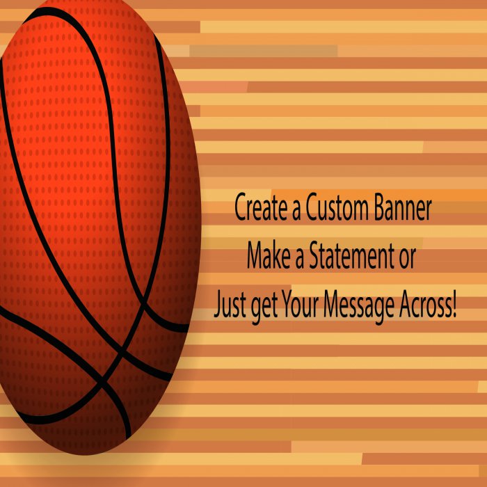 Basketball Court Custom Banner - 12 x 24