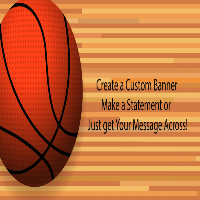 Basketball Court Custom Banner - 48 x 96