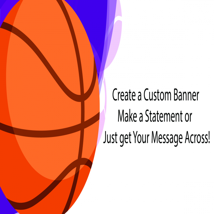 Basketball Custom Banner - 36 x 72 Basketball Custom Banner - 36 x 72