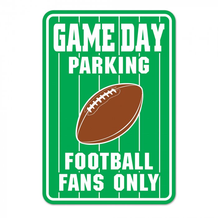 Game Day Football Parking Sign