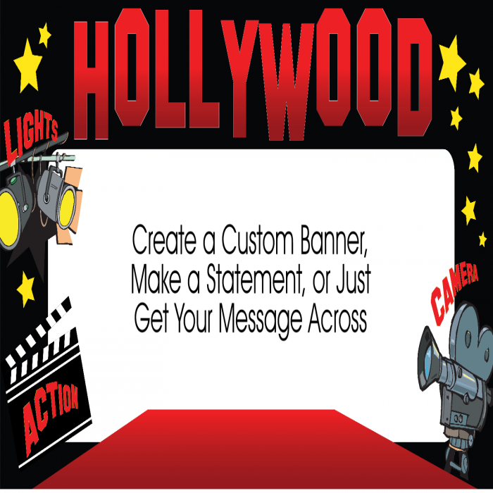 Red Hot Hollywood Banner - 12 x 24 Red Hot Hollywood Banner - 12 x 24