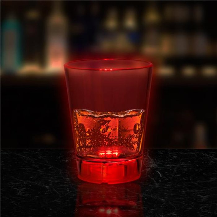 LED Red Dice 2 oz Shot Glass