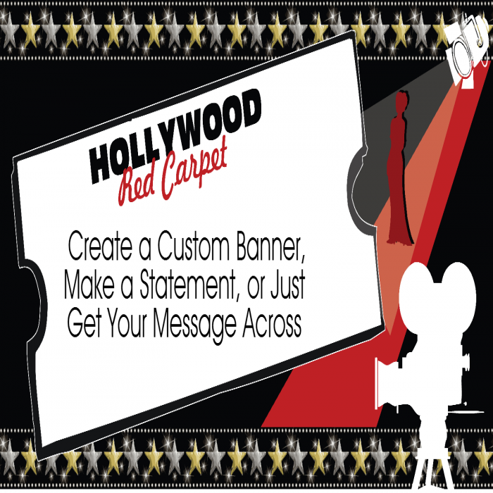 Hollywood Red Carpet Banner - 24 x 48 Hollywood Red Carpet Banner - 24 x 48