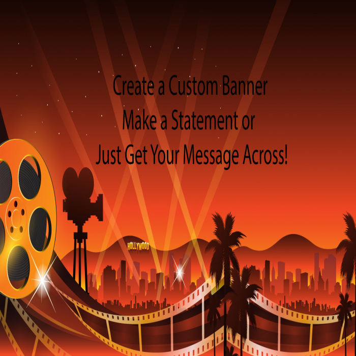 Hollywood Sunset Custom Banner - 36 x 72