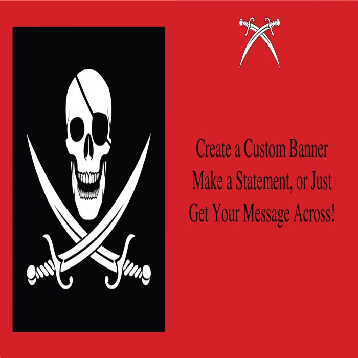 Pirate Party Custom Banner - 12 x 24