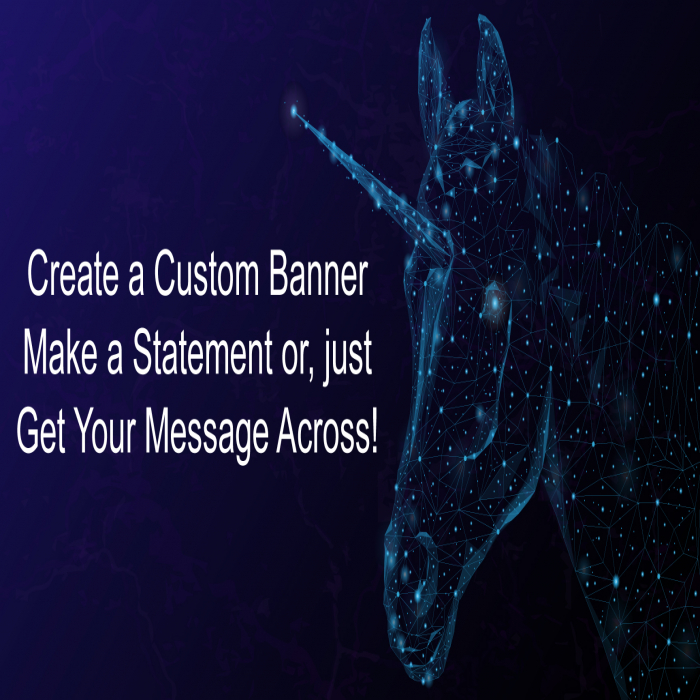 Celestial Unicorn Custom Banner - 36 x 72 Celestial Unicorn Custom Banner - 36 x 72