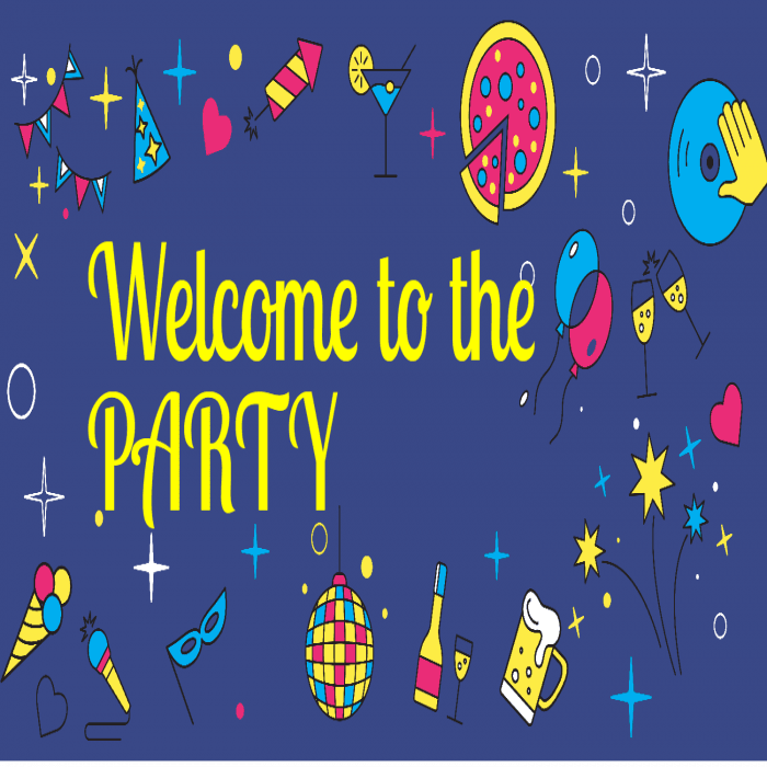 Party Welcome Custom Banner - 12 x 24