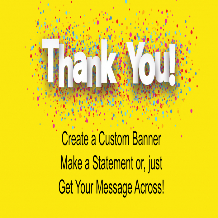 Thank You Custom Banner - 12 x 24