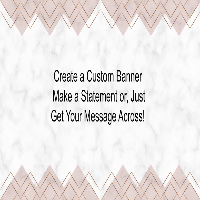 Marble & Metal Custom Banner - 12 x 24