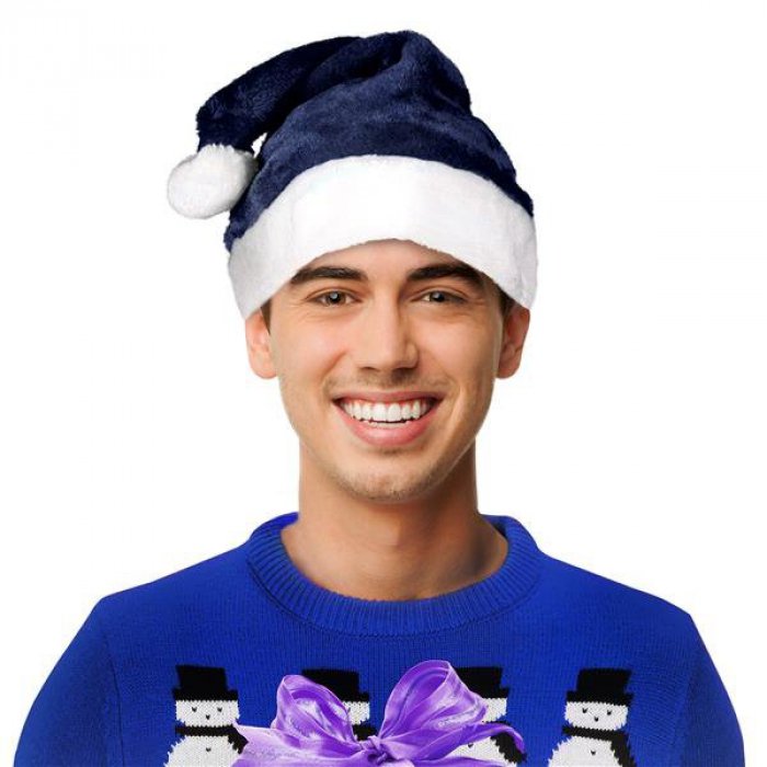 plush purple santa hat