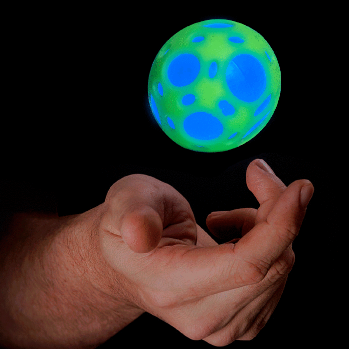 2.5" Light-Up Sports Ball- Green & Blue