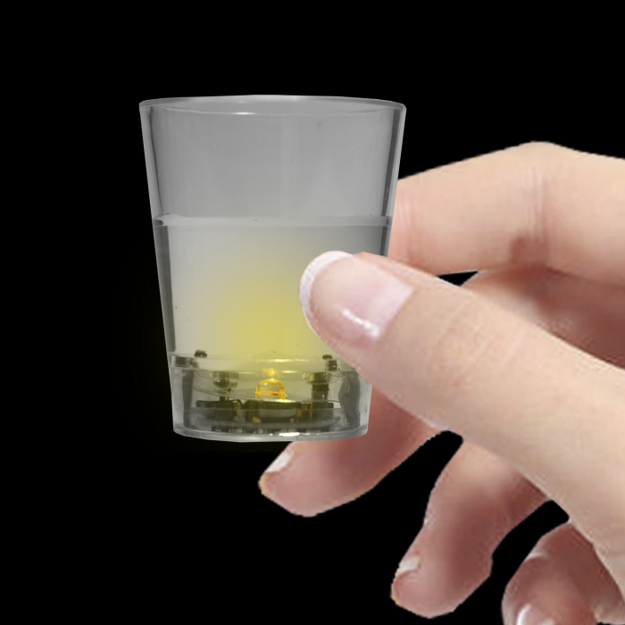 LED Light Up Liquid Activated Shot Glass - Yellow