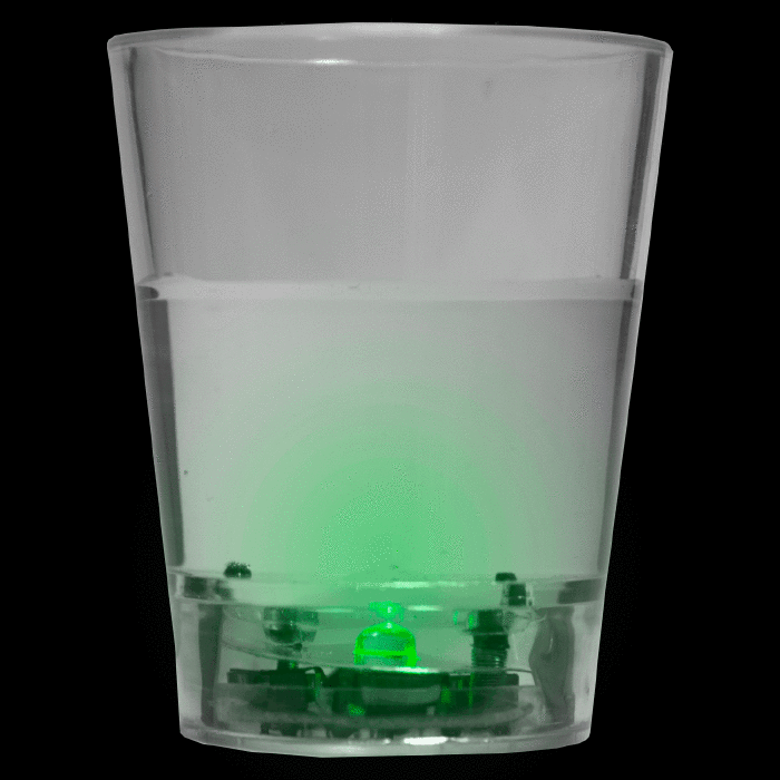 LED Light Up Liquid Activated Shot Glass - Green