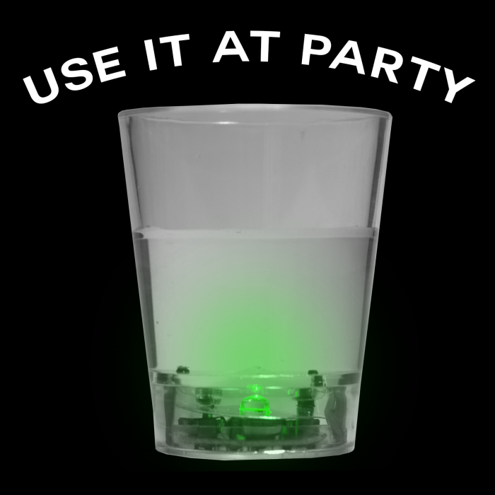 LED Light Up Liquid Activated Shot Glass - Green