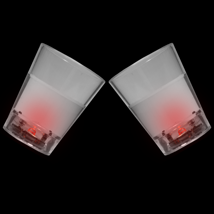 LED Light Up Liquid Activated Shot Glass - Red