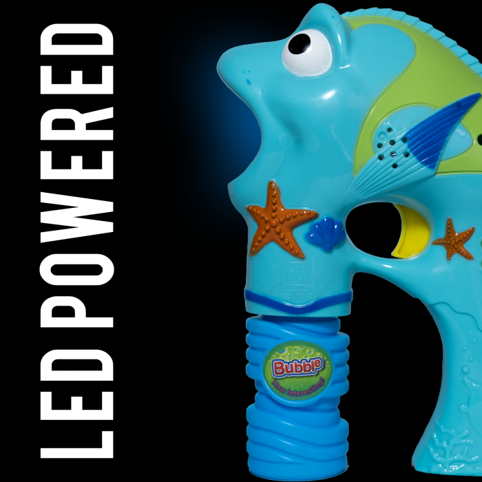 LED Light-Up Bubble Gun- Fish