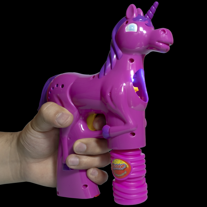 LED Light-Up 7 Inch Bubble Gun- Unicorn