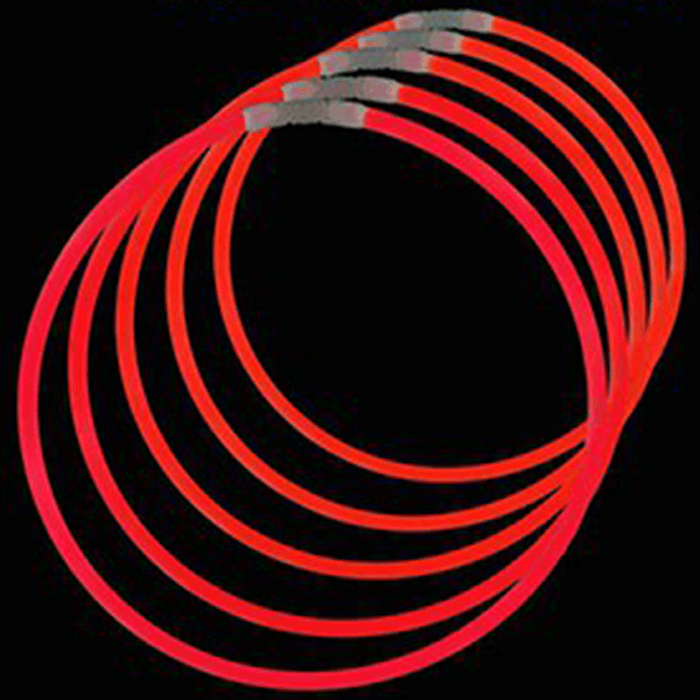 22 Inch Glowstick Necklaces - Red