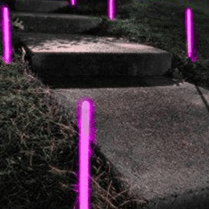 12 Inch Glowing Ground Stakes - Purple