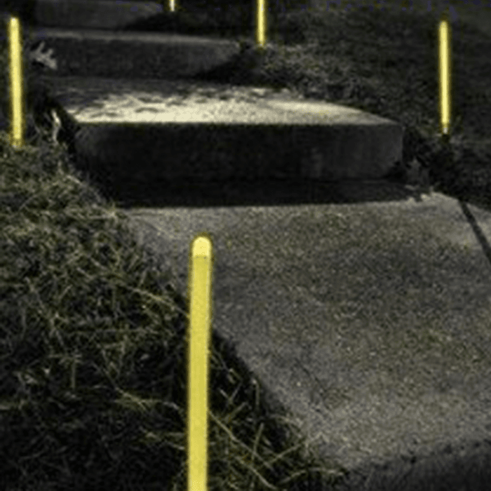 12 Inch Glowing Ground Stakes - Yellow