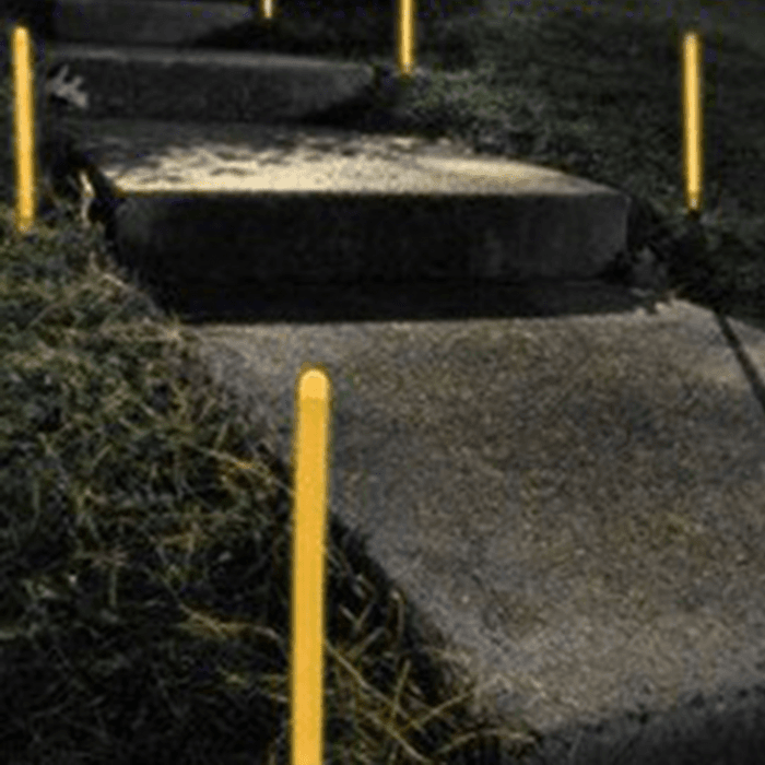 12 Inch Glowing Ground Stakes - Orange
