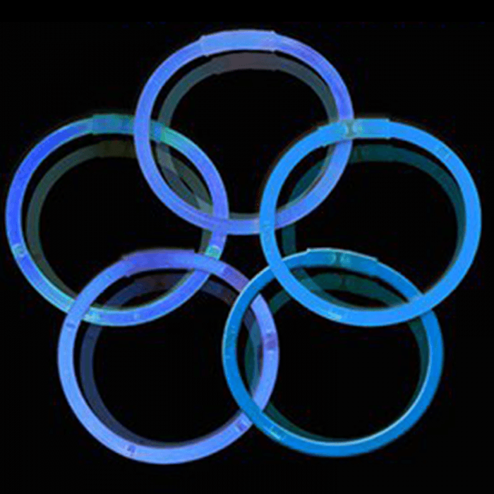 10 Inch Glow Stick Bracelets - Blue