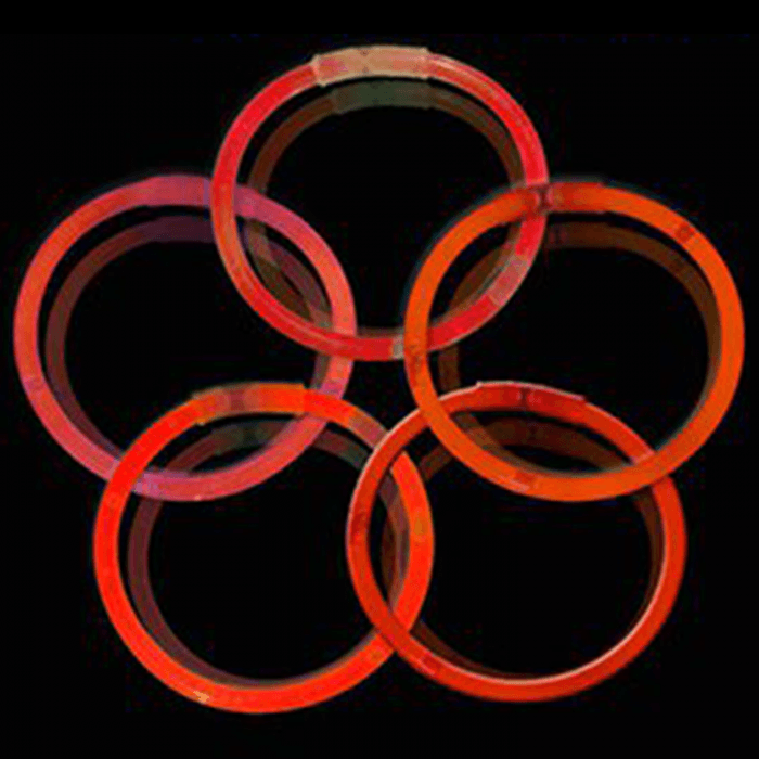 10 Inch Glow Stick Bracelets - Red