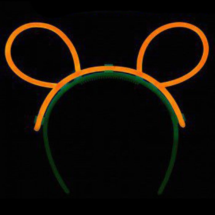Glow Bunny Ears - Orange