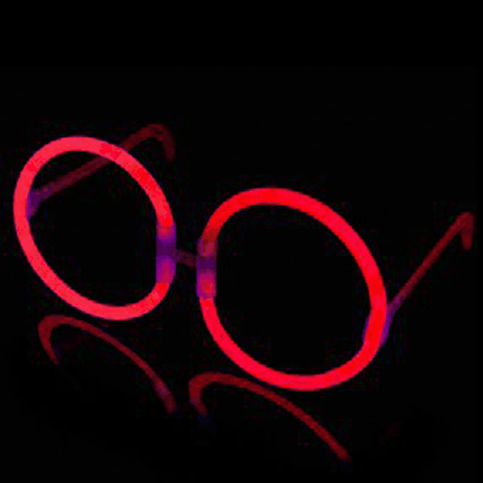 Glow Eyeglasses - Round - Red