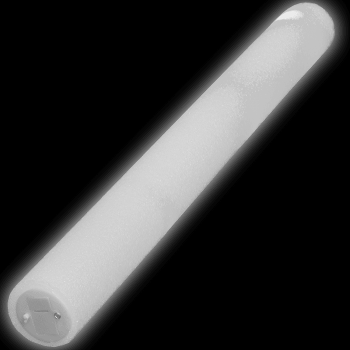 LED Light-Up Foam Stick Baton Supreme- White