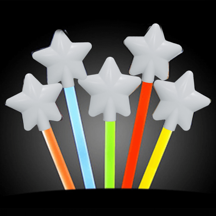 12 Inch Glowing Magic Wands - 5 Color Mix