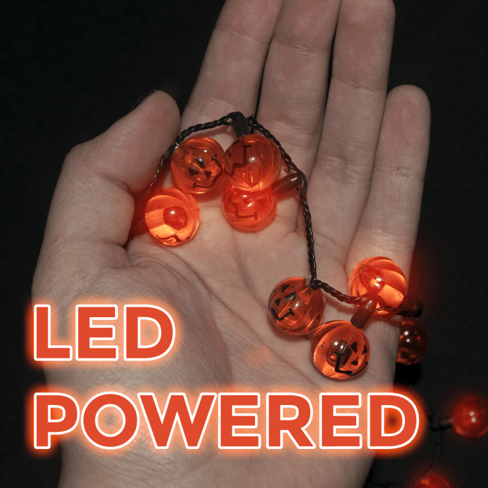 LED Light-Up Pumpkins Necklace- 34 Inch