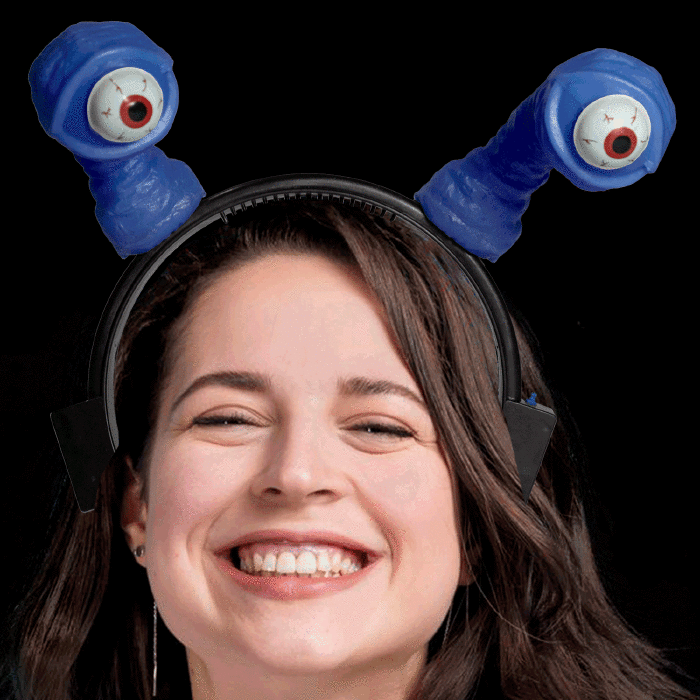 LED Flashing Eyeball Headband- Blue