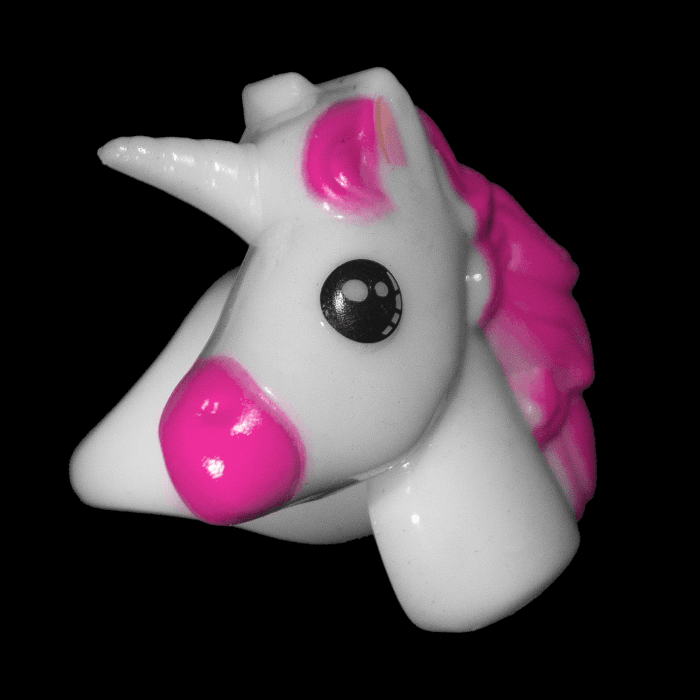 1" Light-Up Unicorn Rings- Pink