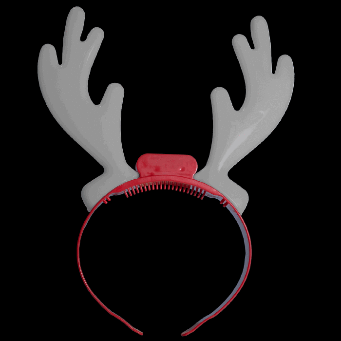 10" Light-Up Holiday Reindeer Antlers (Red)