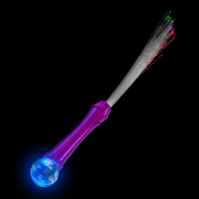 15" Fiber Optic Magic Ball Wand- Purple