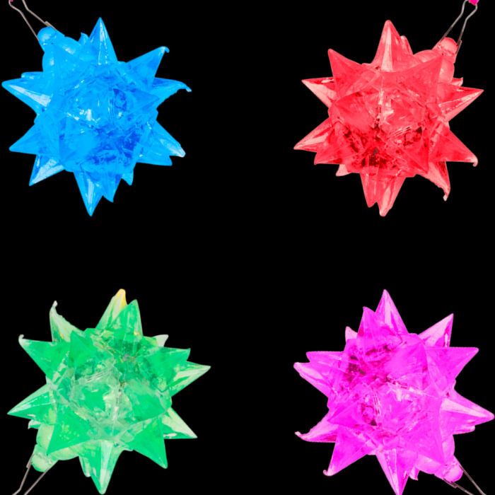 3" Light-Up Crystal Star Necklace