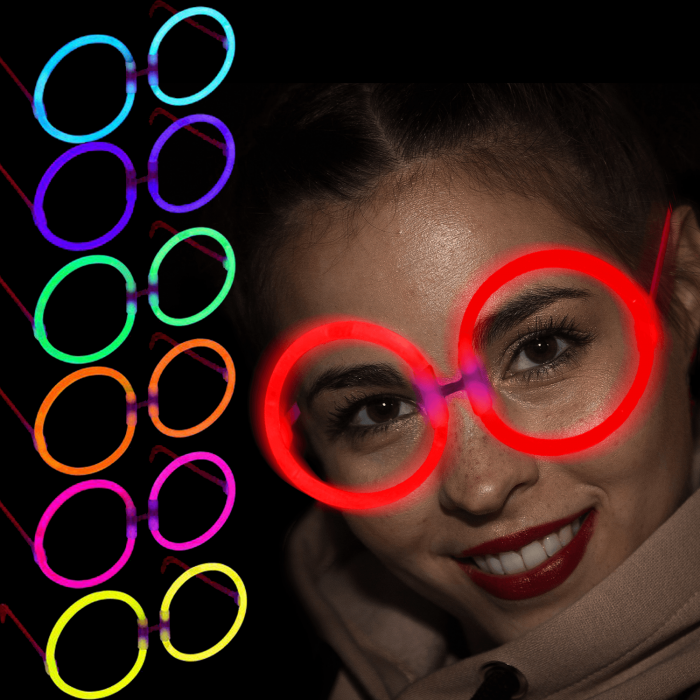 Glow Eyeglasses - Round - 8 Color Mix