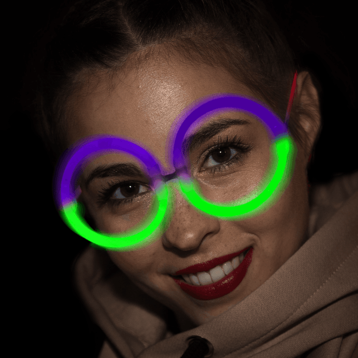 Glow Eyeglasses - Round - Bi Green/Purple