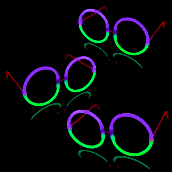 Glow Eyeglasses - Round - Bi Green/Purple